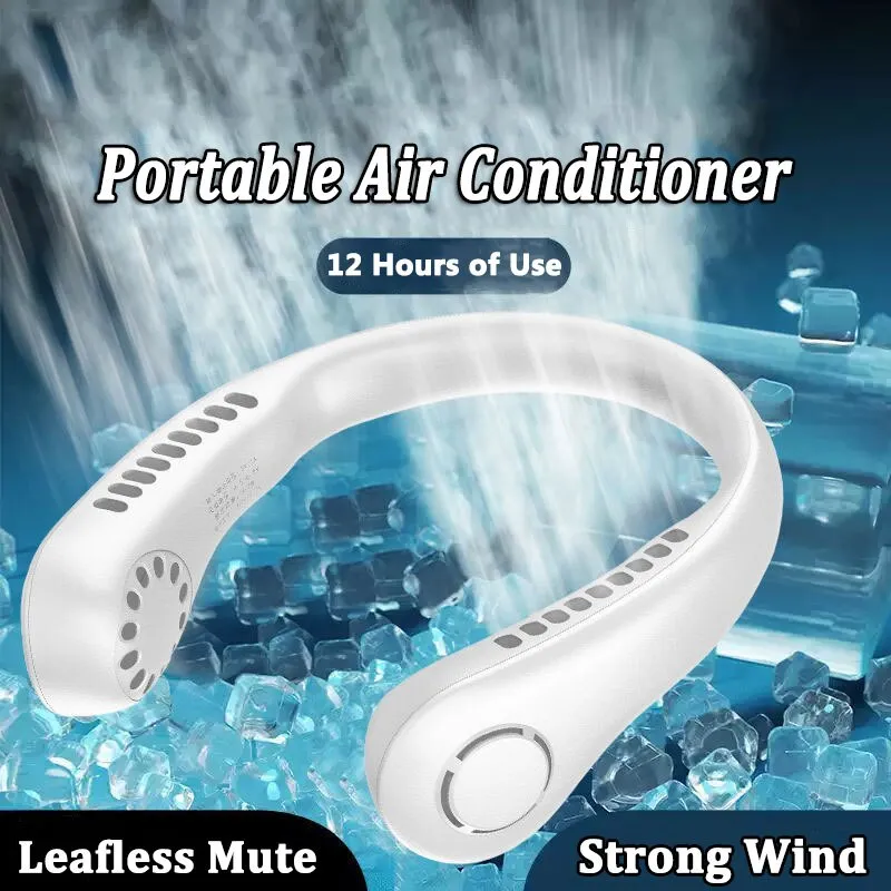 portable bladeless neck cooler – hands free 360° airflow usb rechargeable neck fan for indoor & outdoor use ~ 1200 mah portable bladeless neck cooler – hands free 360° airflow usb rechargeable neck fan for indoor & outdoor use ~ 1200 mah
